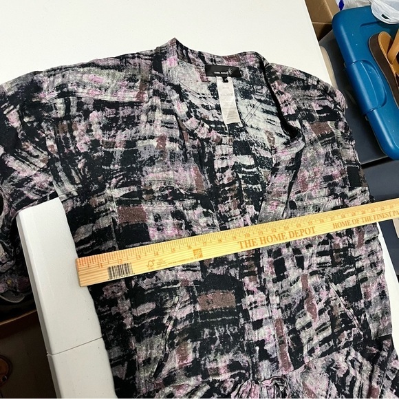 Isabel Marant Abstract Print Tunic Top or Mini Dress Grey Purple 2 US Medium F - Picture 6 of 10